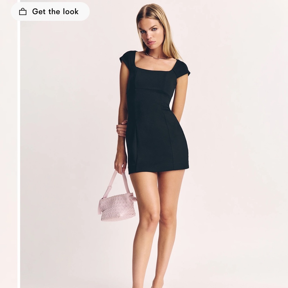 Reformation Xenia Knit Dress Black - Size S
